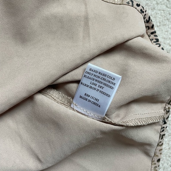 Tan Leopard Print Button Down Blouse - Picture 8 of 8